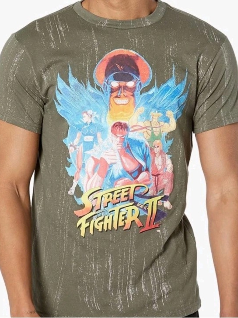 NWT Capcom Street Fighter II Midnight Green Brushed Dry Graphic Tee